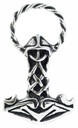 Thorshammer Mjölnir Anhänger 'Ragnar - Thorshammer mit Ring' aus Silber 925 - Mittelalter, Larp, Reenactment Schmuck