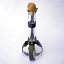 Langhals-Feldflasche aus Glas – 0,5 l mit Lederhalterung für den Gürtel