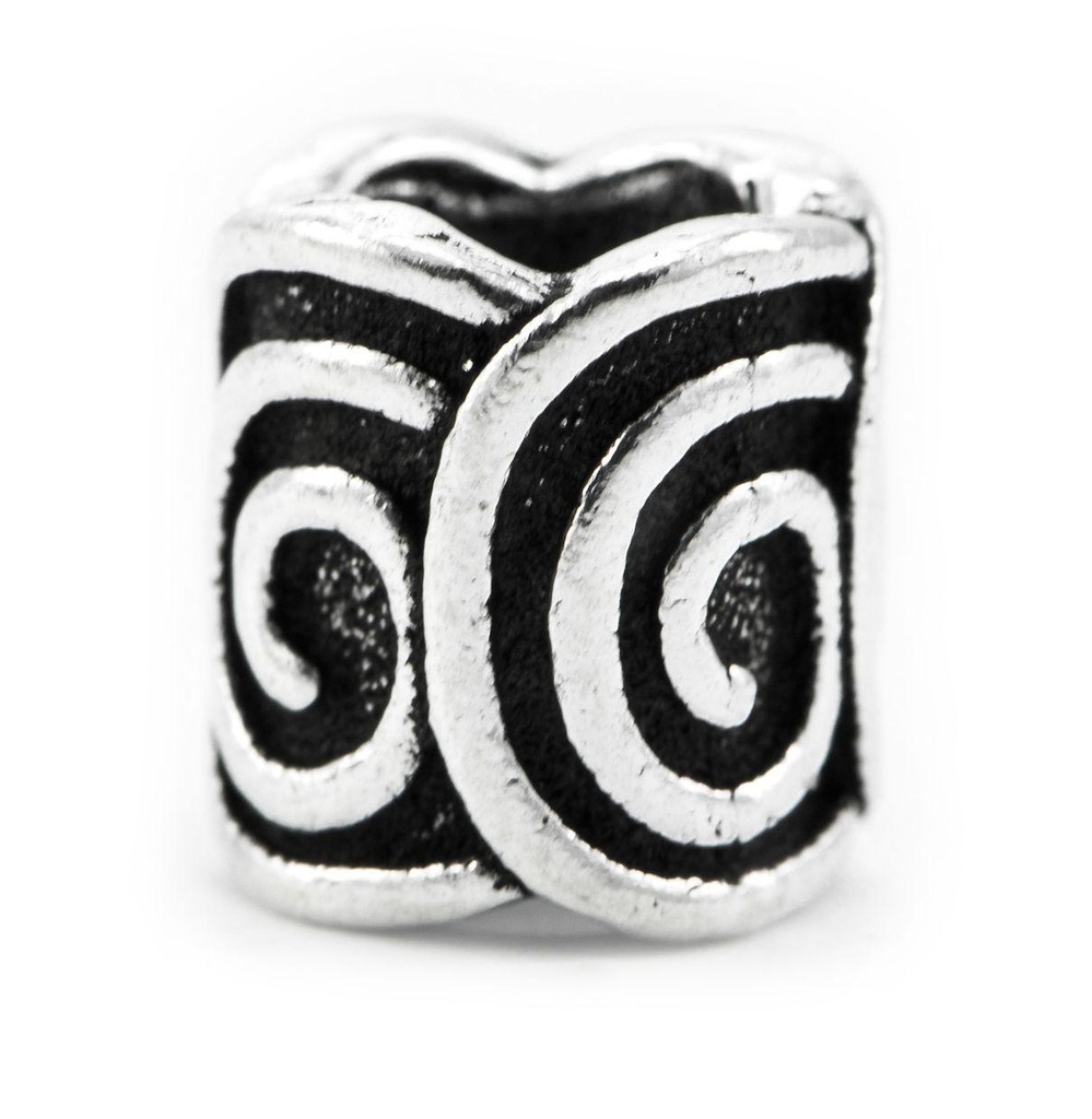 Haar- & Bartperle "Leverne" aus Silber 925 – Lebensspirale für Zöpfe & Schmuck 7 mm