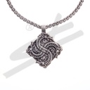 Halskette keltisches Drachenkreuz, silberfarben