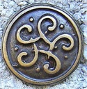 keltischer Wirbelknoten, altmessingfarben