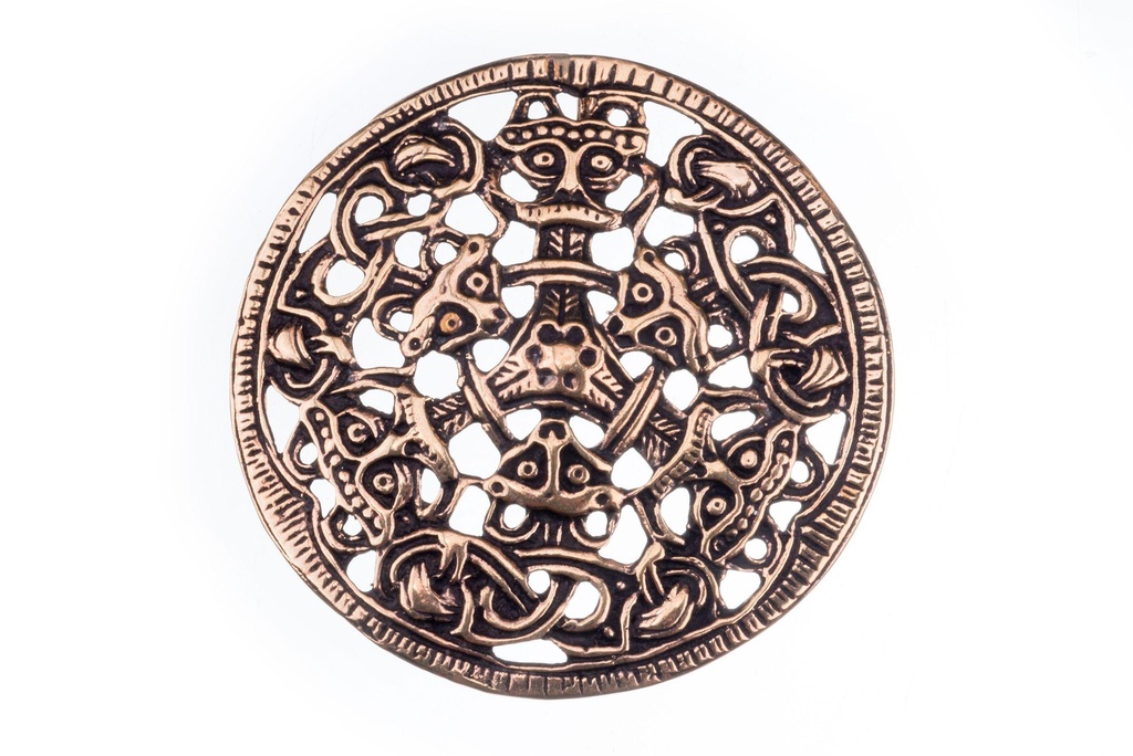 Anhänger HAGAL aus Bronze – Wikinger Schutzrune Amulett Ø 5 cm