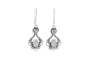 MEDUNA Ohrringe aus Silber mit Mondstein – Elfenhafter Ohrschmuck im Boho-Stil 4,2 cm
