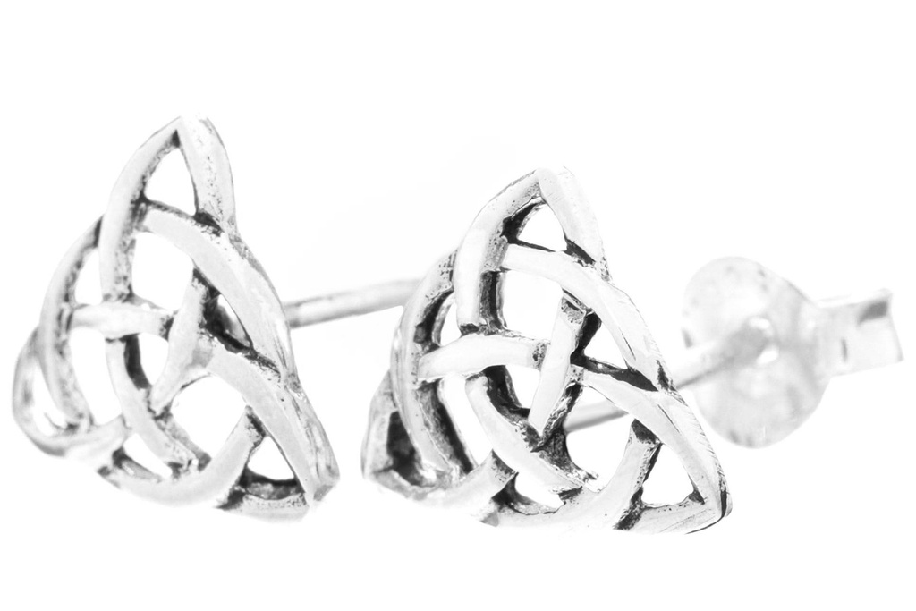 Ohrstecker 'Keltische Dreiheit Rhianna' Sterling Silber 925 - Schmuck für Mittelalter, Reenactment und Larp