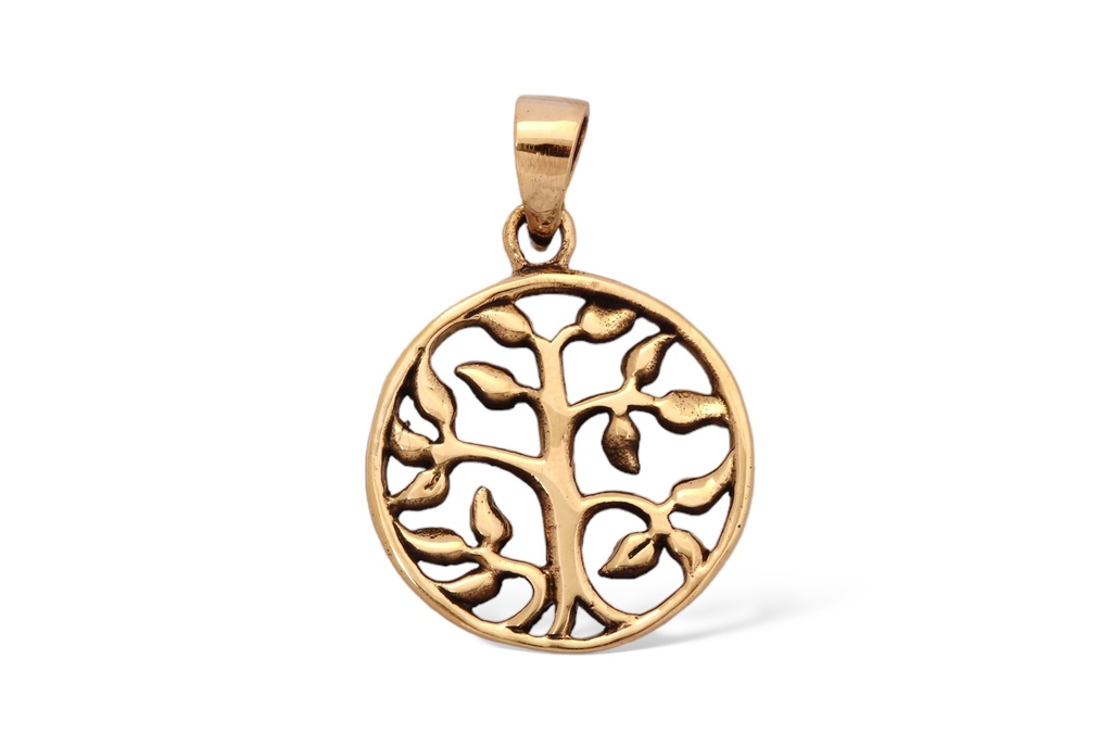 [amb185] Baum-Amulett ROWAN aus Bronze – Symbol für Naturmagie und Schutz (3,1 cm)