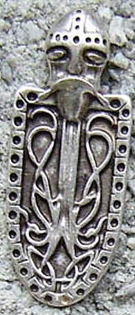 Wikinger Schild, silberfarbener Beschlag