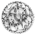Wikinger Fibel "Pitney" aus Silber 925 – Midgardschlange Gewandschließe 4 cm