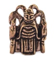 Wikinger Anhänger 'Odin auf Hlidskialf' aus Bronze - Mittelalter, Larp, Reenactment Schmuck