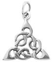 Keltisches Amulett, Anhänger 'Isea - Celtic Triangle' aus Silber 925- Mittelalter, Larp, Reenactment Schmuck