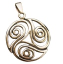 Keltisches Amulett, Anhänger 'Reya – Triskele' aus Bronze- Mittelalter, Larp, Reenactment Schmuck