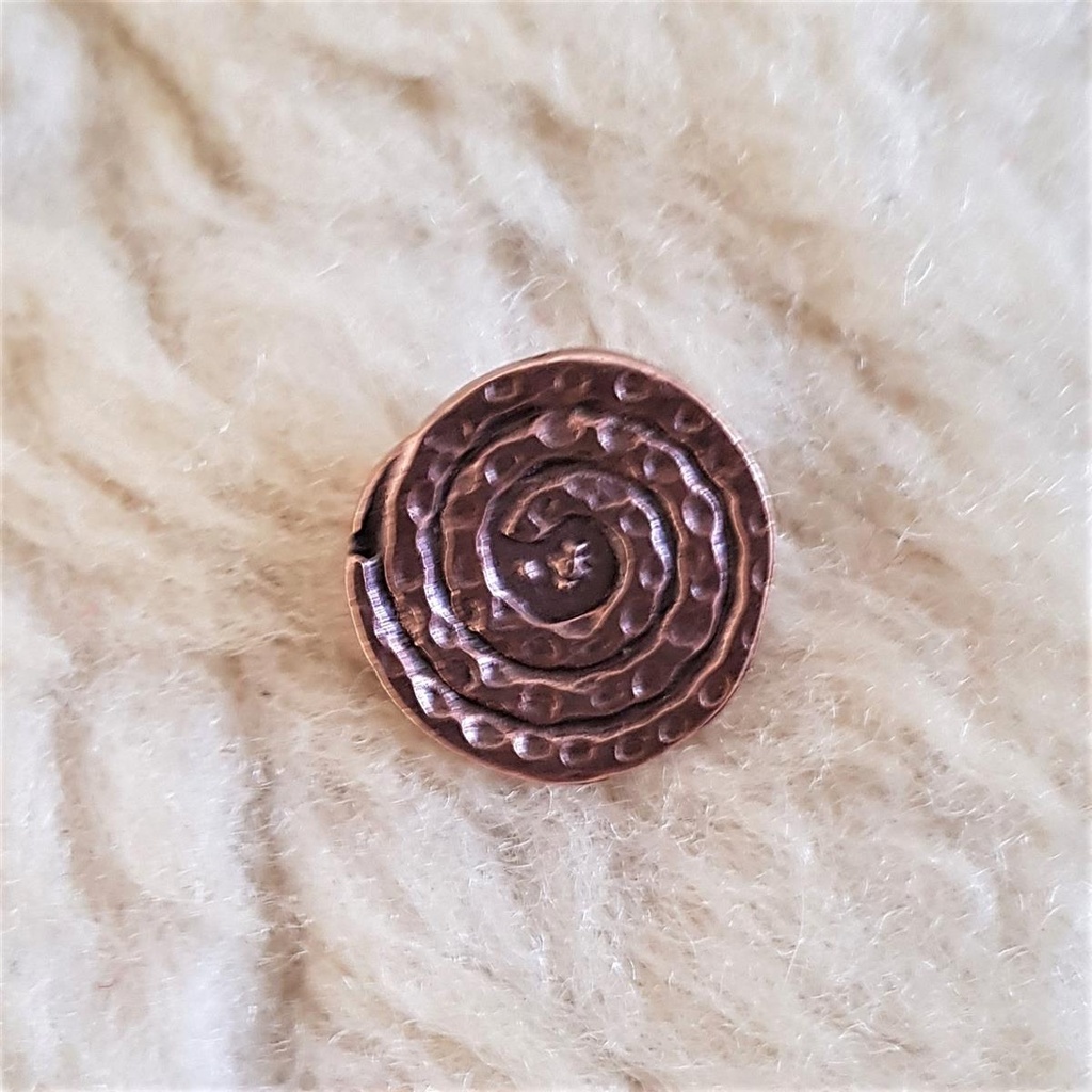 Spiralplatte, groß, kupferfarbener Beschlag