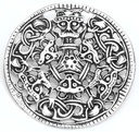Fibel Brosche 'Hagal Viking' aus Silber 925 - Mittelalter, Larp, Fantasy Schmuck