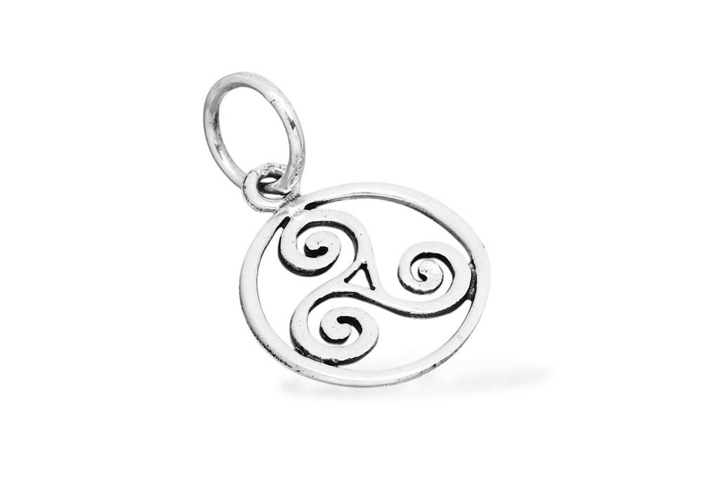 Schmuck Anhänger Awen 1,2 cm – Silber 925 – Keltisches Triskele-Amulett für Inspiration & Schutz