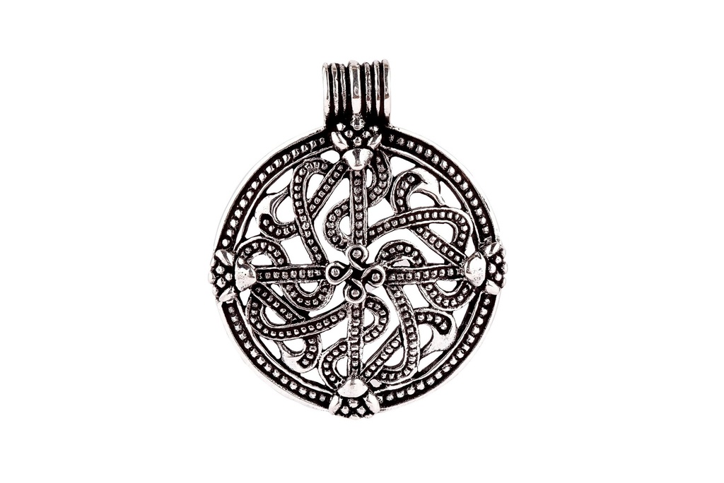 [av61] Anhänger VINGARD Wikingerschmuck aus Silber – Nordisches Schutzkreuz Amulett 3,3 cm