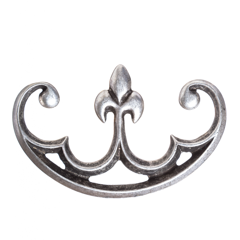 [T-627-1] silberfarbener Taschenbeschlag groß