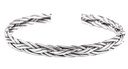 Silber Armreif 'Ragnarök' Wikinger Flechtwerk - Bronze- und Silberschmuck für Reenactment, LARP und Fantasie