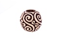 RAYAN Bartperle aus Bronze – Wikinger Haarschmuck mit Spiralgravur 1 cm