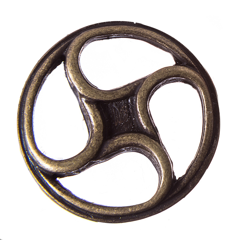 Wheel, altmessingfarbener Beschlag