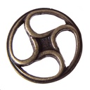 Wheel, altmessingfarbener Beschlag