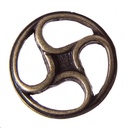 Wheel, altmessingfarbener Beschlag