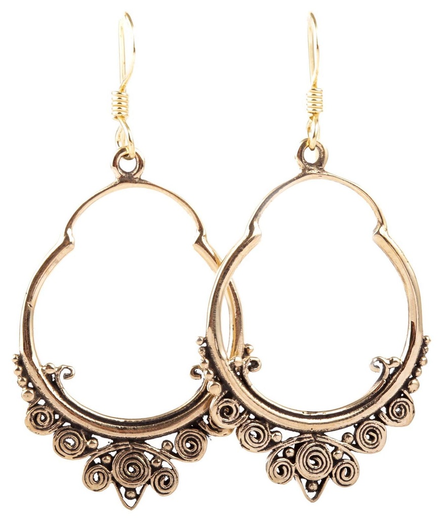 Ohrhänger Thorila Viking aus Bronze – Imposanter Wikinger Ohrschmuck 5 cm