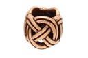 Wikinger Perle "Sigvard" aus Bronze – Bart- & Haarperle mit Endlosmuster 7 mm