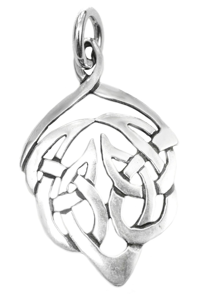 Keltisches Amulett, Anhänger 'Bran - Keltischer Kraftvogel' aus Silber 925- Mittelalter, Larp, Reenactment Schmuck