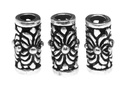 WINDALF Mittelalter Haar- & Bartperle SKADI 8 mm – Bohemian Haarschmuck aus Silber 925
