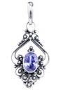 Schmuck Anhänger Salia mit Amethyst 3,3 cm – Silber 925 – Mystisches Amulett für innere Ruhe und spirituelle Kraft