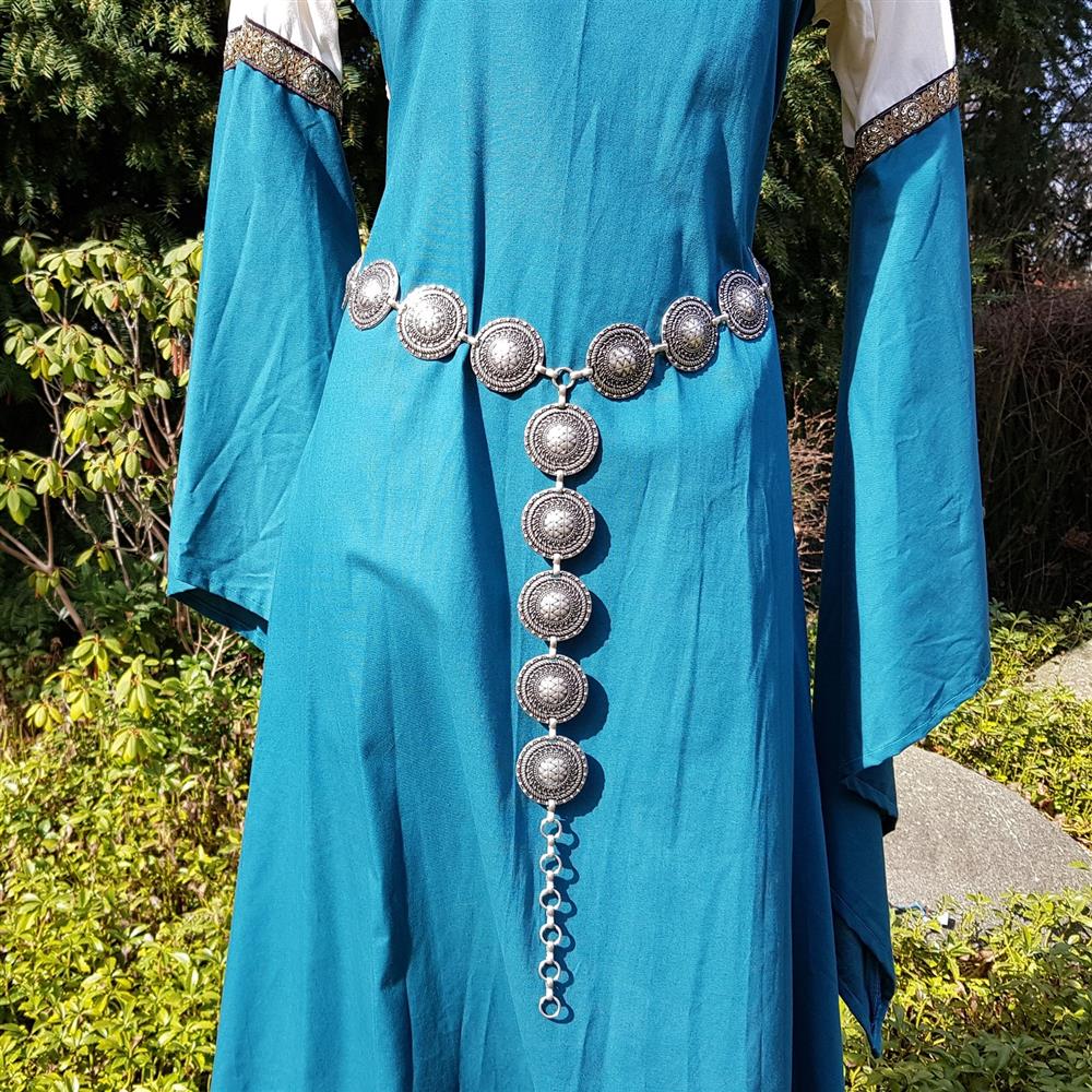[CY-5344-1] Kettengürtel Y-Gürtel Y-Byzanz silberfarben Ypsilongürtel Accessoire für Larp, Mittelalter und Alltag