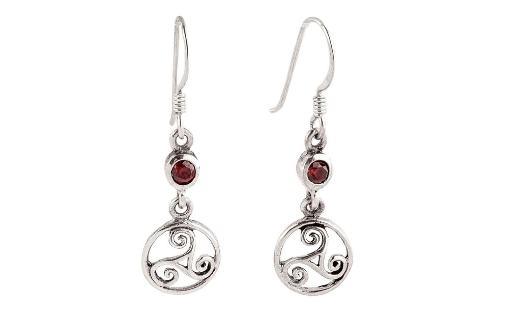 [oh119] Ohrhänger 'Kalina Celtic Triskel' Silber 925 -  Schmuck für Mittelalter, Reenactment und Larp