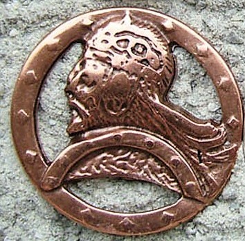 Nordischer Krieger, kupferfarbener Beschlag