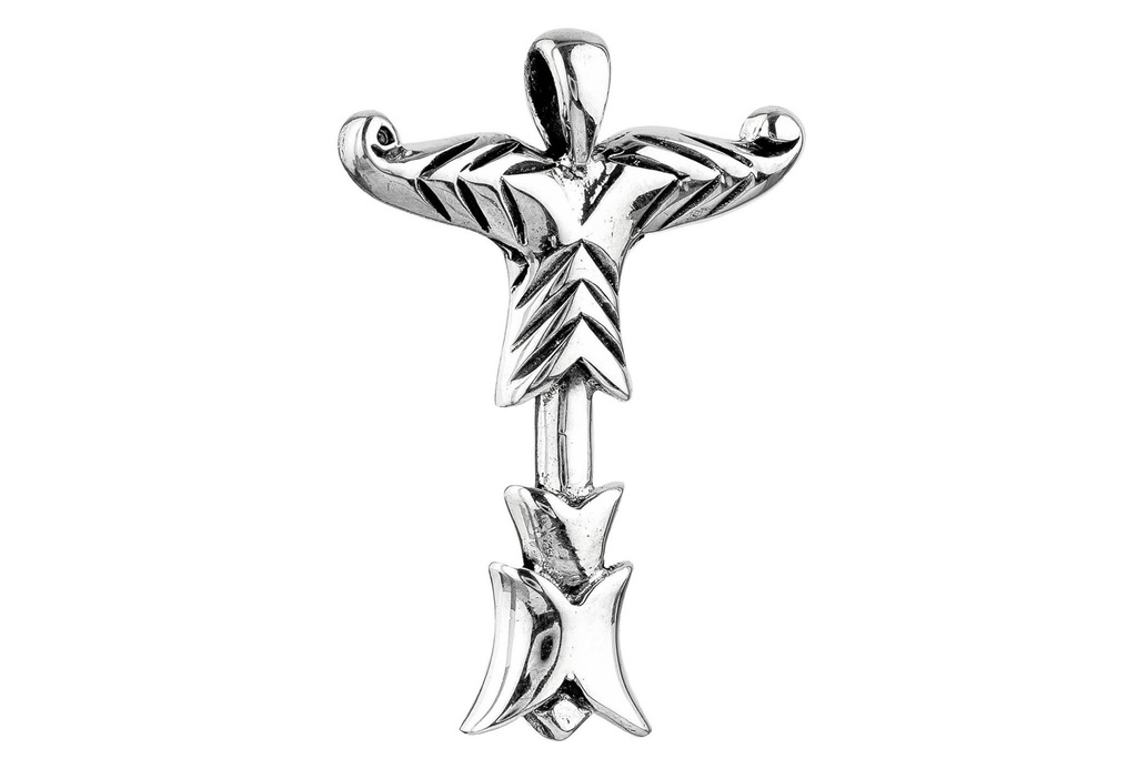 [av36] Anhänger IRMIN VIKING aus Silber – Germanisches Irminsul Amulett 3,1 cm