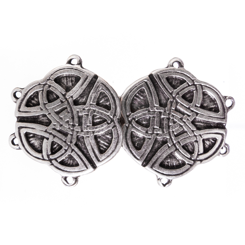 Mantelverschluss Tassel Keltischer Knoten Silberfarben