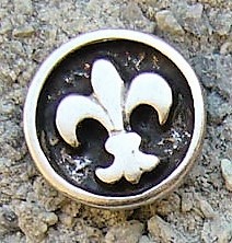 [N-261-1] Fleur de Lys, silberfarbener Beschlag