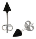 Ohrstecker 'Dalmaz Schwarze Spitzen' Sterling Silber 925 - Schmuck für Mittelalter, Reenactment und Larp
