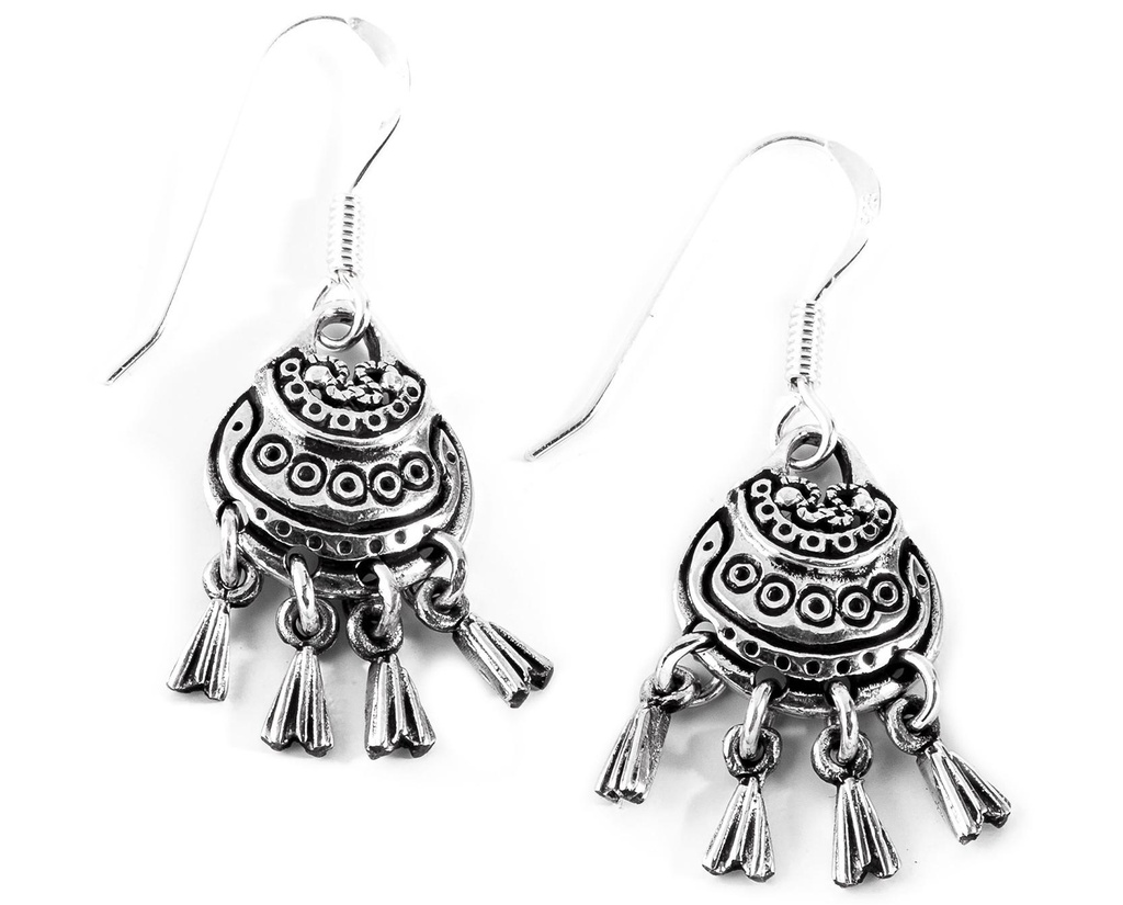 Ohrhänger Thora Klapperanhänger aus 925 Silber – Nordischer Wikinger Ohrschmuck 3,7 cm