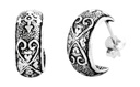 Ohrstecker Herzfeuer aus Silber 925 – Zarte Herz-Ohrringe 1,4 cm romantischer Schmuck