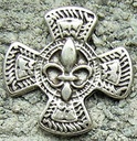 Fleur de Lys silberfarbener Beschlag - Zamak
