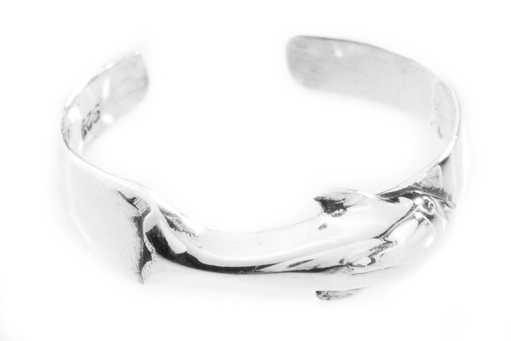 [zr15] Zehenring Delfin Silber 925 - Schmuck Accessoire für Historische Gewandungen, Reenactment und Liverollenspiel