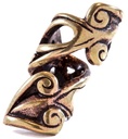 Haarperle Bartperle 'Marcie' 2,2 cm Bronze Haarschmuck Mittelalter
