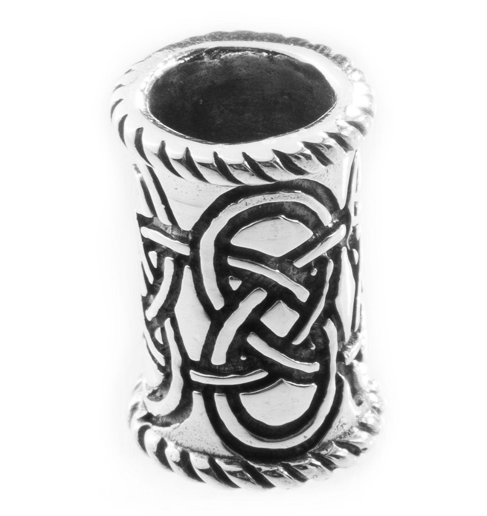 Keltische Silber Perle Bartperle Lockenperle - Accessoire für Historische Gewandungen, Reenactment und Liverollenspiel
