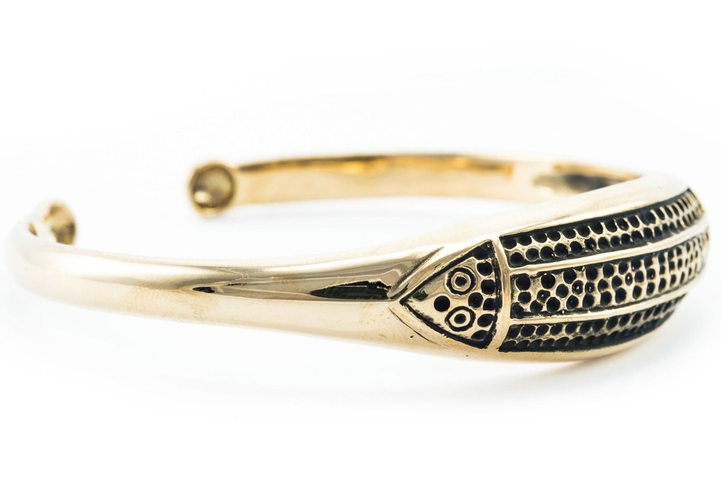 [armb3] Bronzearmreif mit historischem Wikingermotiv