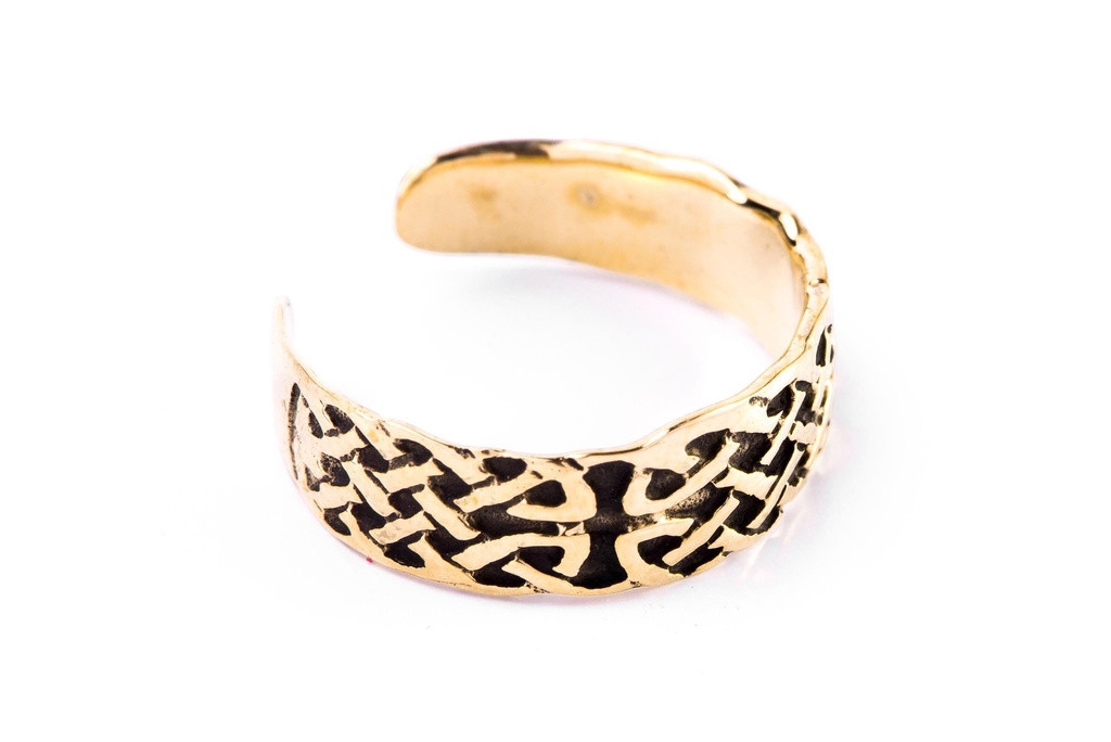 [zrb14] Zehenring "Thoralf" mit keltischem Flechtwerk aus Bronze – Mystischer Schmuck für Reenactment & LARP 6 mm