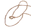 Halskette Maya aus Bronze – Zarte Collier-Kette mit Kugeln 40 cm antik inspiriert