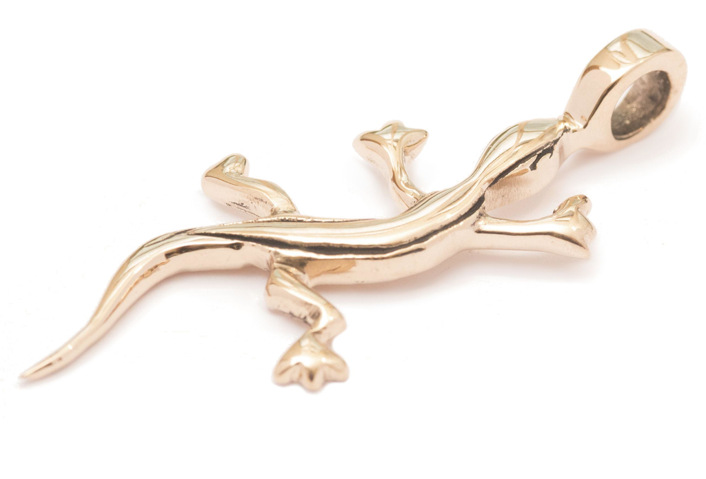 Amulett, Anhänger 'Eidechse' aus Bronze - Mittelalter, Larp, Fantasy Schmuck