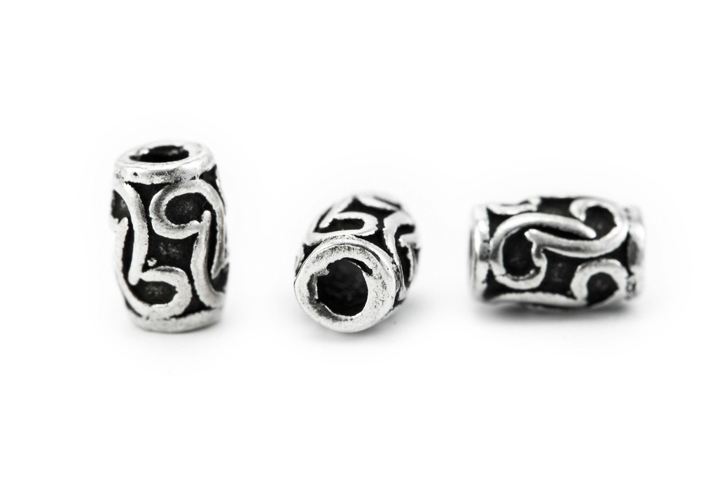 [ap60] Haar- & Bartperle "Elwen" aus Silber 925 – Elfenornamente für Zöpfe & Schmuck 6 mm