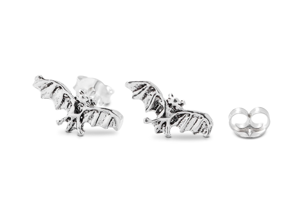 SALA Ohrstecker aus Silber – Fledermaus Mini Ohrschmuck 1,3 cm