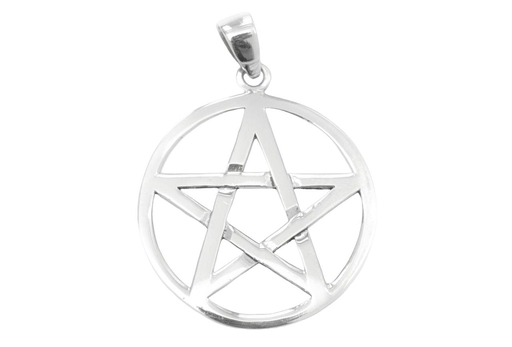[am117] Amulett, Anhänger 'Pentagramm' aus Silber 925 - Mittelalter, Larp, Fantasy Schmuck