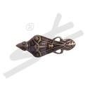 Wikinger Gewand-Brosche Keltischer Rabe - messingfarben